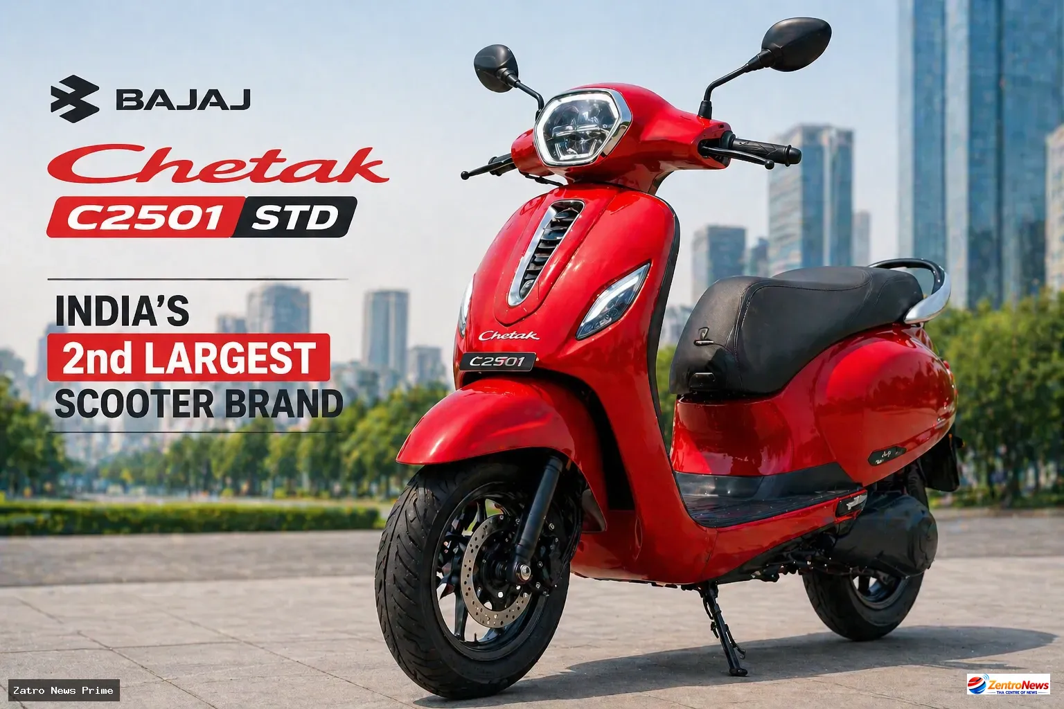 बाजार में Bajaj का धमाका! Chetak C2501 STD ने TVS को पछाड़ा, नंबर-2 बना ब्रांड